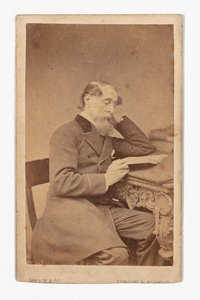 Carte-de-visite van Charles Dickens, door Mason & Co door Mason and Co.