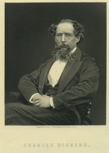 Charles Dickens, portret naar foto door Herbert Watkins door Mason and Co.