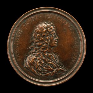 Francesco Redi, 1626-1697, arts en wetenschapper [voorzijde], 1684 door Massimiliano Soldani