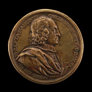 Giovanni Battista Mancini, overleden 1694, Algemeen Agent van Toscane in Rome [voorzijde], 1680 door Massimiliano Soldani