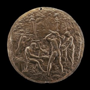 De smidse van Vulcanus, 1573 door Master AZ