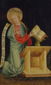 Maagd van de Annunciatie, van het Oogstaltaar, c.1410 door Master Bertram of Minden