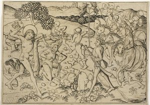 Het martelaarschap van Sint Sebastiaan door Master E.S.