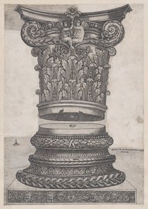 Speculum Romanae Magnificentiae: Gedecoreerde kapiteel en basis, ca. 1537