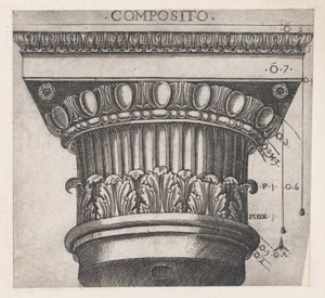 Speculum Romanae Magnificentiae: Ionisch kapiteel, ca. 1537