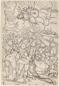 De Bekering van Sint Paulus door Master G.G.N. after Luca Cambiaso