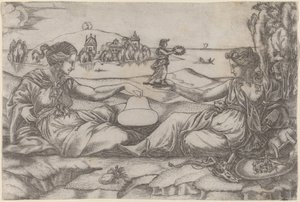 Twee Allegorische Figuren (Rome en Vrijheid?)