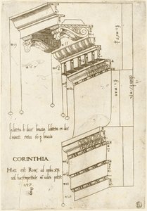 Entablement van de Basilica Ulpia, Rome
