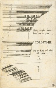 Entablement van de Kerk van Sint Bibiana, Rome door Master PS