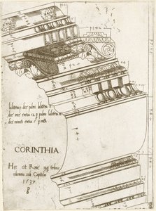 Entablement van de Tempel van Vespasianus, Rome