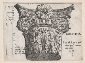 Speculum Romanae Magnificentiae: Korinthisch kapiteel, 1537