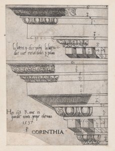 Speculum Romanae Magnificentiae: Korinthisch Entablement, 1537