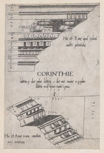 Speculum Romanae Magnificentiae: Entablementen van Santa Pudenziana en de Boog van Camigl...