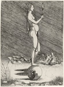 Fortuin zeilend op een gevleugelde bol, ca. 1510-15 door Master of 1515