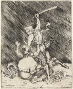 Hercules en Cacus, ca. 1505-1520 door Master of 1515