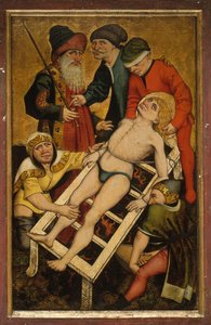 Het martelaarschap van Sint Laurentius, keerzijde: Drink geven aan de dorstigen
