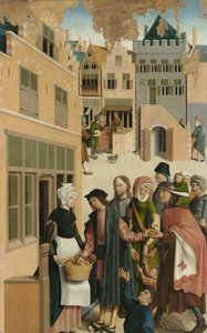 De zeven werken van barmhartigheid door Master of Alkmaar