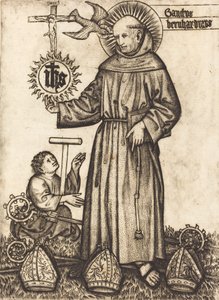 Sanctus Bernhardinus, 1450s door Master of Balaam