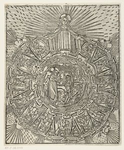 De schepping door Master of Delft (attributed to)