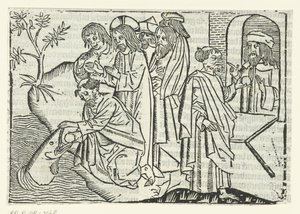 Petrus en de tempelbelasting door Master of Delft (attributed to)