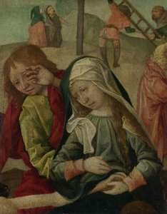 Maagd en Sint Jan treuren over het lichaam van Christus (fragment)