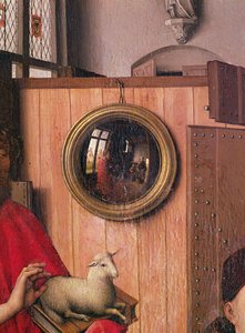 St. Johannes de Doper en de schenker, Heinrich Von Werl, van het Werl Altaarstuk (detail)