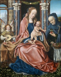 De heilige familie door Master of Frankfurt