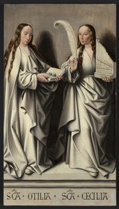 Heiligen Ottilia en Cecilia Paneel van het St. Anne Altaarstuk, ca. 1503-1506