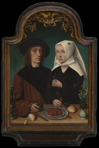 De schilder en zijn vrouw door Master of Frankfurt