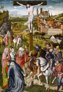De Kruisiging door Master of Georg Muehlichs Meisterlin Chronicle attr. to Master of Georg Muehlichs Meisterlin Chronicle attr. to
