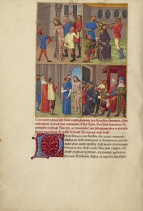 De geseling; De doornenkroning; De bespotting van Christus; Pilatus die zijn handen wast door Master of Guillaume Lambert