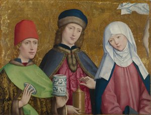 Heiligen Cosmas en Damianus en de Maagd Het Liesborn Altaarstuk, ca. 1470-1480 door Master of Liesborn