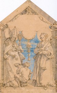 Duits: De heiligen Martinus en Apollonia door Master of Messkirch