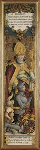 Sint Martinus van Tours met Gottfried Werner von Zimmern en een bedelaar door Master of Messkirch