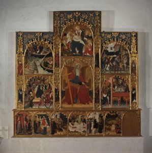 Altaarstuk met scènes uit het leven van Sint Andreas, ca. 1420-30 door Master of Roussillon