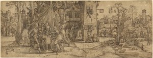 Scènes uit het leven van de verloren zoon door Master of Saint Christopher