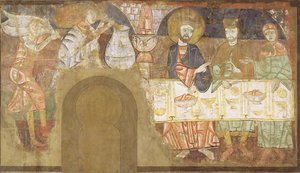De Bruiloft te Kana, c.1150 door Master of San Baudelio de Berlanga