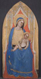Madonna en Kind op de Troon, ca. 1350 door Master of San Lucchese