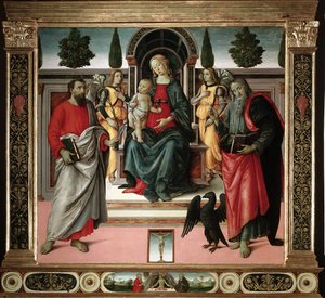 Maagd met kind met Sint Jan en Sint Bartholomeus