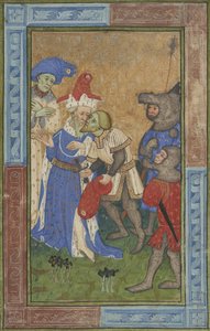 Moordscène Ms B.11.7, ca. 1420 door Master of Trinity College
