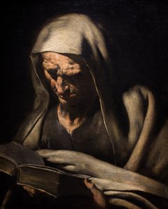 Lezende profeet buste, circa 1750-60 (Olieverf op doek)