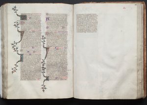 Het Gotha Missaal: Fol. 102r, Tekst, ca. 1375 door Master of the Boqueteaux