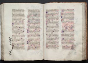 Het Gotha Missaal: Fol. 103v, Tekst, c. 1375 door Master of the Boqueteaux