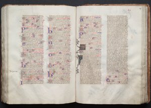 The Gotha Missal: Fol. 107r, Tekst, ca. 1375 door Master of the Boqueteaux