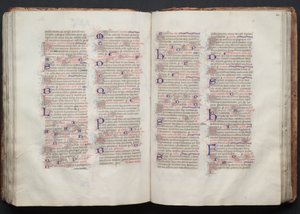 Het Gotha Missaal: Fol. 111v, Tekst, ca. 1375 door Master of the Boqueteaux