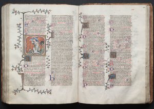 Het Gotha Missaal: Fol. 125r, Tekst, c. 1375 door Master of the Boqueteaux