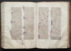 Het Gotha Missaal: Fol. 130v, Tekst, ca. 1375 door Master of the Boqueteaux