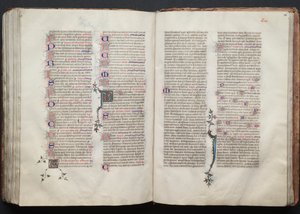Het Gotha-missaal: Fol. 136r, tekst, ca. 1375 door Master of the Boqueteaux