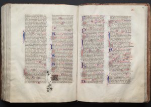 Het Gotha Missaal: Fol. 136v, Tekst, ca. 1375 door Master of the Boqueteaux
