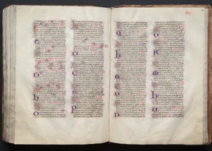 Het Gotha Missaal: Fol. 138r, Tekst, ca. 1375 door Master of the Boqueteaux